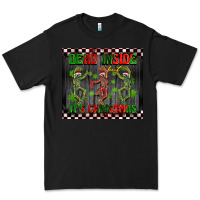 Black dead inside but it's Christmas dancing skeletons Premium Tee - BarkalooDesign