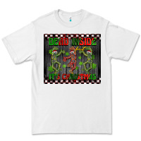 White dead inside but it's Christmas dancing skeletons Premium Tee - BarkalooDesign