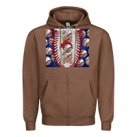 Chestnut Baseball Mom Zipper Hoodie - CowhideDigitalArt