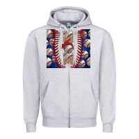 Heather Grey Baseball Mom Zipper Hoodie - CowhideDigitalArt