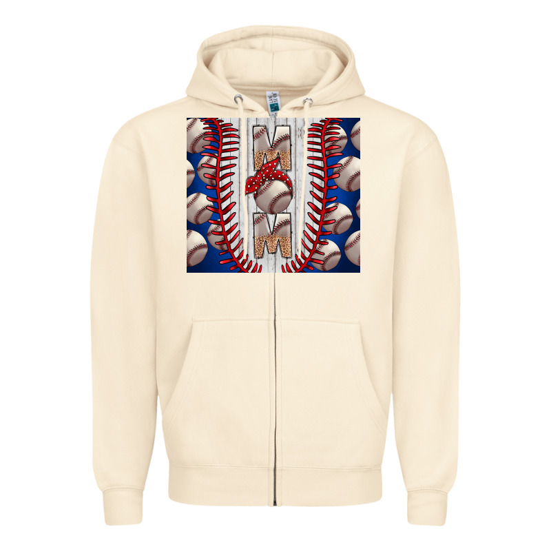 Baseball Mom Zipper Hoodie by CowhideDigitalArt | Teevron