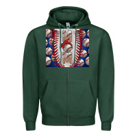 Sports Green Baseball Mom Zipper Hoodie - CowhideDigitalArt