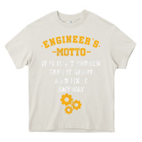 Cream engineer engineering mechanical profession electrical gift Heavy Core Tee - minhPixels