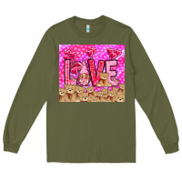 Army Green Love gnome with bear tumbler Valentine's Day Long Sleeve Tee - HowdyJamesFarm