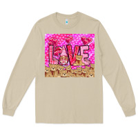 Mushroom Love gnome with bear tumbler Valentine's Day Long Sleeve Tee - HowdyJamesFarm