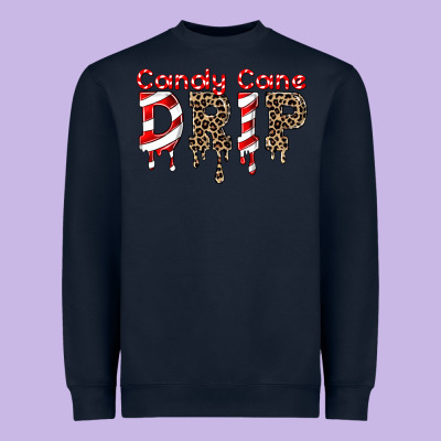 Candy Cane Drip Heavyweight Sweatshirt Designed By Fadigitalartstudio