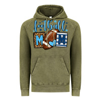 Vintage Olive Football mom blue team color Vintage Hoodie - HowdyJamesFarm