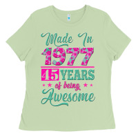 Matcha made in 1977, 45 years of being awesome Ladies Tee - Jasminsmagicworld