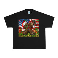 Black Army Veteran Boots Christmas Tumbler 4th of july Urban Heavy Tee - HowdyJamesFarm