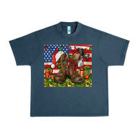 Midnight Navy Army Veteran Boots Christmas Tumbler 4th of july Urban Heavy Tee - HowdyJamesFarm