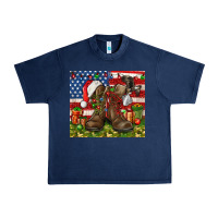 Navy Army Veteran Boots Christmas Tumbler 4th of july Urban Heavy Tee - HowdyJamesFarm