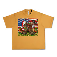 Peanut Butter Army Veteran Boots Christmas Tumbler 4th of july Urban Heavy Tee - HowdyJamesFarm
