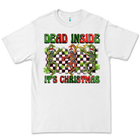 White dead inside but it's christmas dancing skeletons Premium Tee - BarkalooDesign