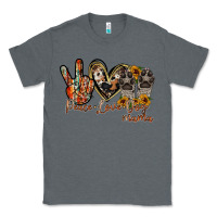 Charcoal Heather peace love dog mama Classic Tee - RacoonDesign