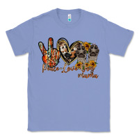 Colony Blue peace love dog mama Classic Tee - RacoonDesign