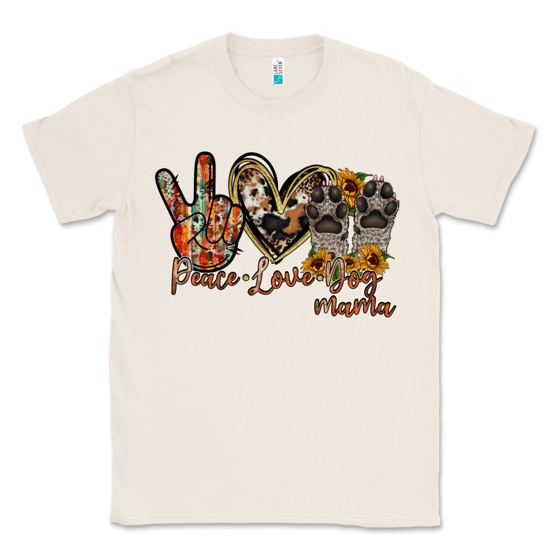 Peace Love Dog Mama Classic Tee by RacoonDesign | Teevron
