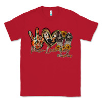 Red peace love dog mama Classic Tee - RacoonDesign