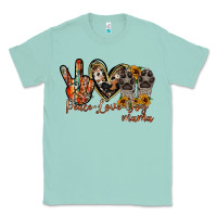 Seafoam peace love dog mama Classic Tee - RacoonDesign