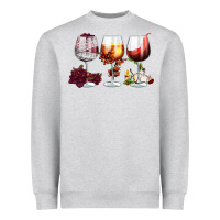 Heather Grey hallothanksmas halloween thanksgiving  christmas wine Heavyweight Sweatshirt - FaDigitalArtStudio