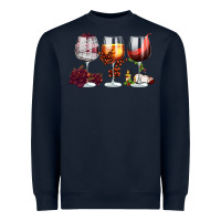Navy hallothanksmas halloween thanksgiving  christmas wine Heavyweight Sweatshirt - FaDigitalArtStudio