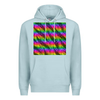 Blue Mist neon rainbow leopard zebra seamless pattern Premium Hoodie - BundleAndBundleShop