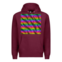 Burgundy neon rainbow leopard zebra seamless pattern Premium Hoodie - BundleAndBundleShop