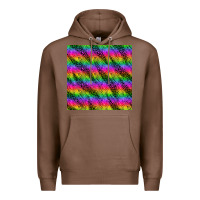 Chestnut neon rainbow leopard zebra seamless pattern Premium Hoodie - BundleAndBundleShop