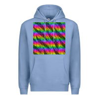 Colony Blue neon rainbow leopard zebra seamless pattern Premium Hoodie - BundleAndBundleShop