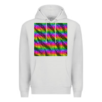 Dove Grey neon rainbow leopard zebra seamless pattern Premium Hoodie - BundleAndBundleShop