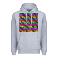 Heather Grey neon rainbow leopard zebra seamless pattern Premium Hoodie - BundleAndBundleShop
