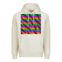 Oatmeal Heather neon rainbow leopard zebra seamless pattern Premium Hoodie - BundleAndBundleShop