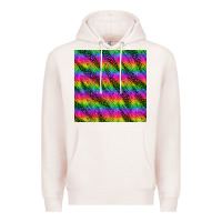 Pale Pink neon rainbow leopard zebra seamless pattern Premium Hoodie - BundleAndBundleShop