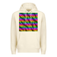 Sandshell neon rainbow leopard zebra seamless pattern Premium Hoodie - BundleAndBundleShop