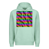 Seafoam neon rainbow leopard zebra seamless pattern Premium Hoodie - BundleAndBundleShop