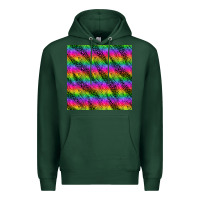 Sports Green neon rainbow leopard zebra seamless pattern Premium Hoodie - BundleAndBundleShop