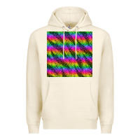 Tofu neon rainbow leopard zebra seamless pattern Premium Hoodie - BundleAndBundleShop