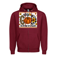 Burgundy With God All Things Are Possible Zipper Hoodie - CowhideDigitalArt