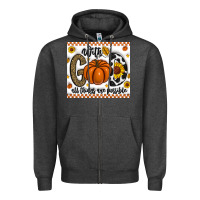 Charcoal Heather With God All Things Are Possible Zipper Hoodie - CowhideDigitalArt