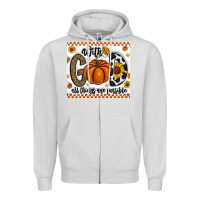 Dove Grey With God All Things Are Possible Zipper Hoodie - CowhideDigitalArt