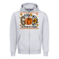Heather Grey With God All Things Are Possible Zipper Hoodie - CowhideDigitalArt