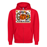 Red With God All Things Are Possible Zipper Hoodie - CowhideDigitalArt