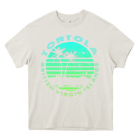 Cream Bvi Tortola British Caribbean Island Souvenir Heavy Core Tee - minhPixels