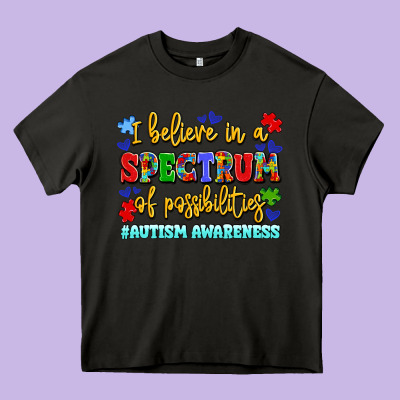 I Believe In A Spectrum Of Possibilities Heavy Core Tee Designed By Lillyallendesigns