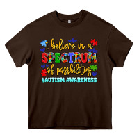 Chocolate Brown i believe in a spectrum of possibilities Heavy Core Tee - LillyAllenDesigns