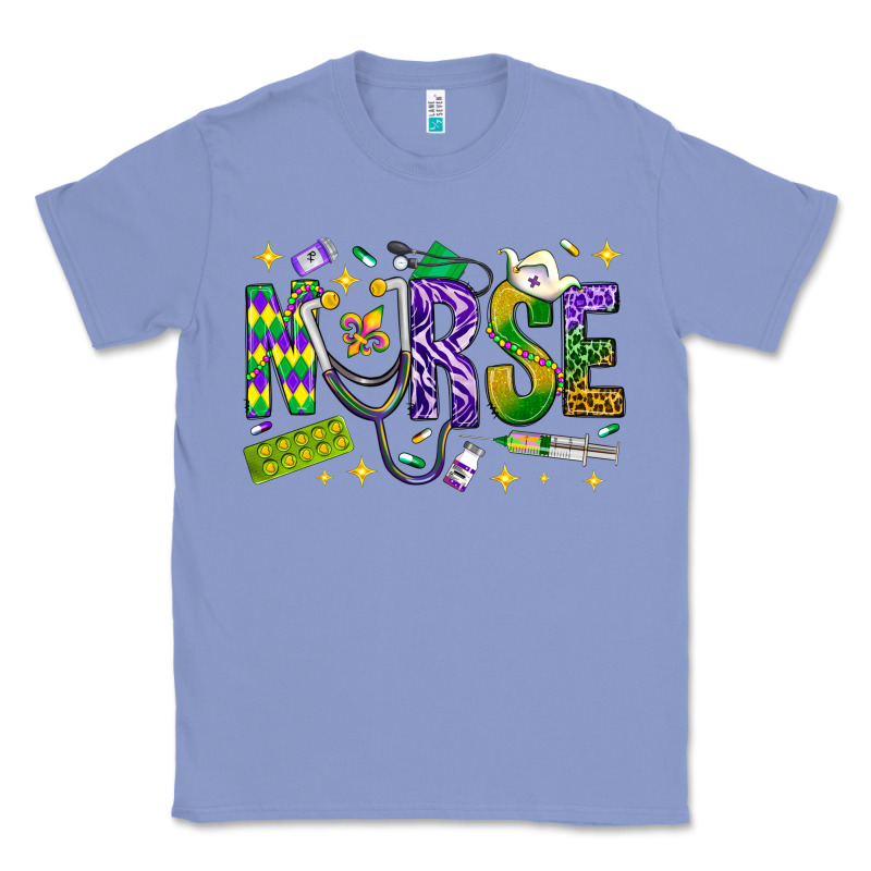 Mardi Gras Nurse Classic Tee by NancyCooperArtShop | Teevron