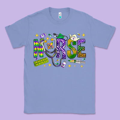 Mardi Gras Nurse Classic Tee Designed By Nancycooperartshop