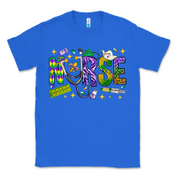 True Royal Mardi Gras Nurse Classic Tee - NancyCooperArtShop