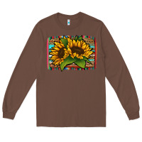 Chestnut sunflower serape leopard background Long Sleeve Tee - Jasminsmagicworld