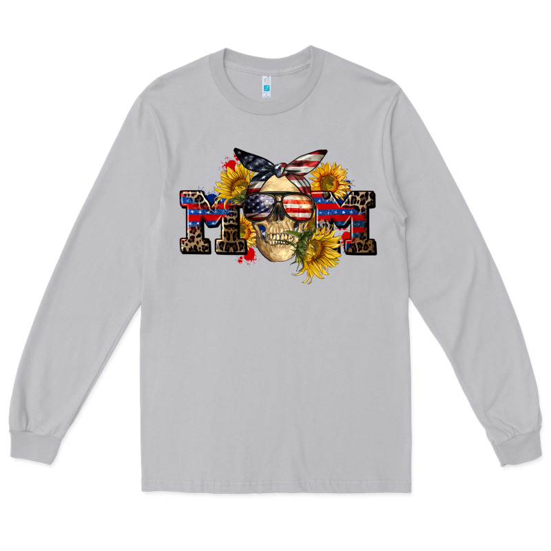 American Mom Skull Long Sleeve Tee by CowGirlArtShop | Teevron