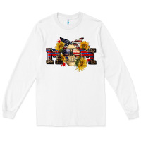 White american mom skull Long Sleeve Tee - CowGirlArtShop